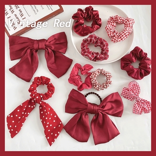 Red~Hairband Red Cherry Bow Hair Accessories Various Choice Hair Accessories
