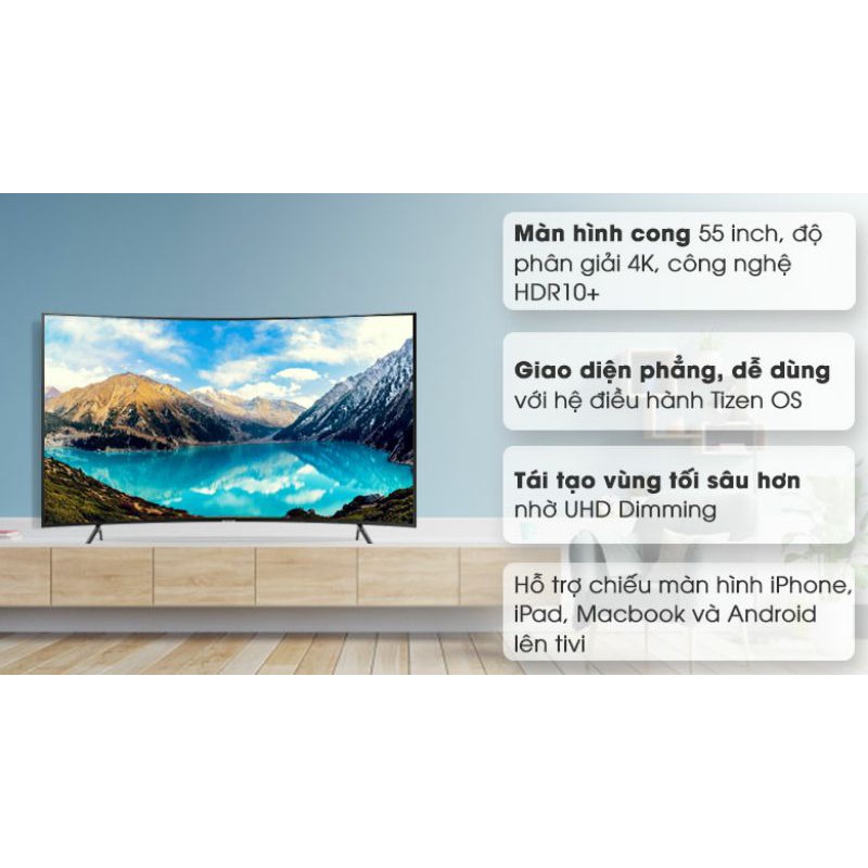 Smart tivi Cong Samsung 4K 55 inch UA55RU7300. HÀNG NEW