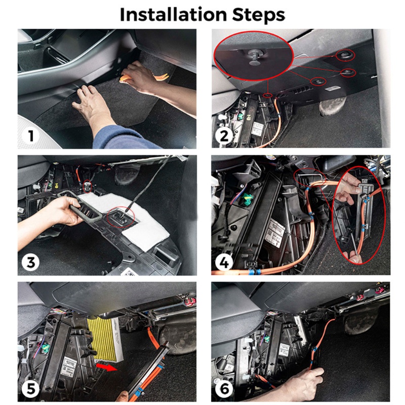 Bộ Lọc HEPA Thay Thế Cho Máy Điều Hòa Xe Hơi Tesla-Model 3 Y HEPA
