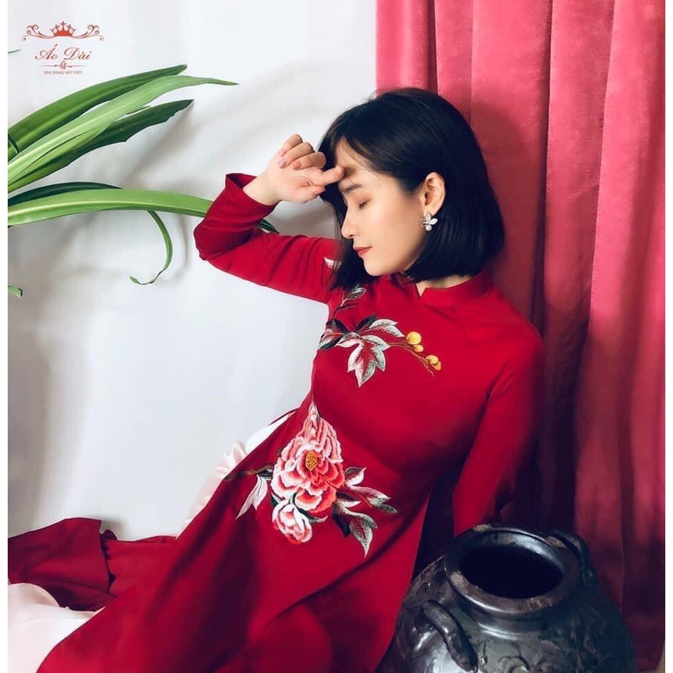 Áo dài may sẵn LỤA tây thi 3 màu lựa chọn | BigBuy360 - bigbuy360.vn