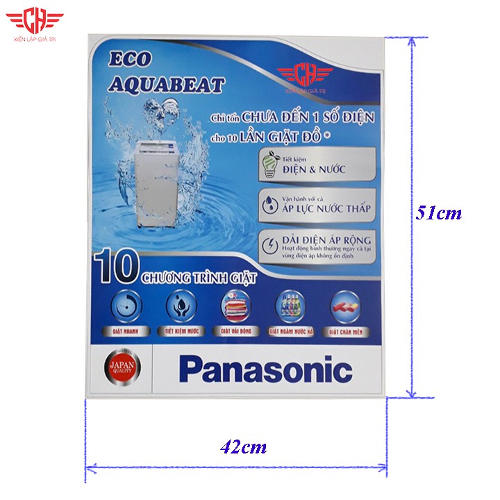 Tem dán máy giặt PANASONIC mẫu 1