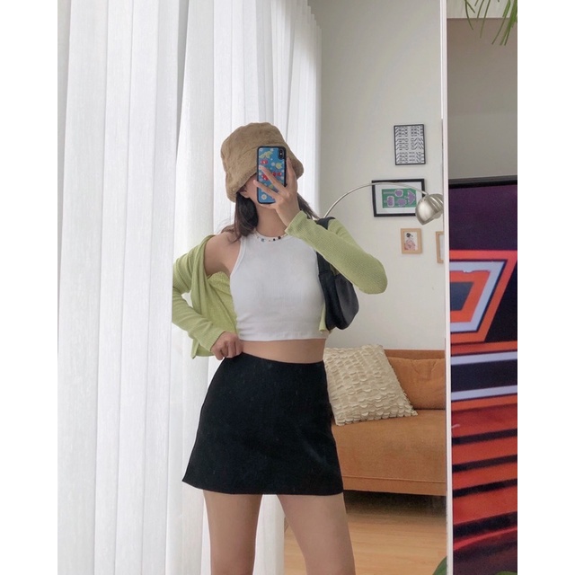 JANET STUDIO • Chân váy mini đen