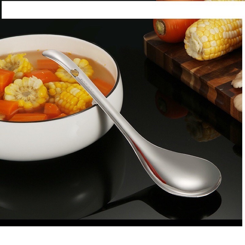 Muôi múc canh inox sáng bóng hàng dày đẹp kèm ảnh thật