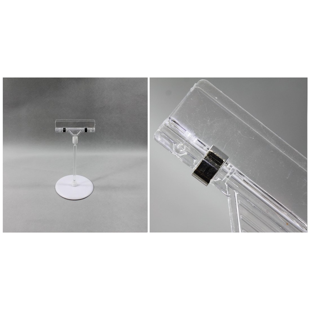 Kẹp để bàn 4014, 4015, chân kẹp nhựa để bàn, chân wobbler để bàn, kẹp quảng cáo để bàn đế có băng dính 2 mặt