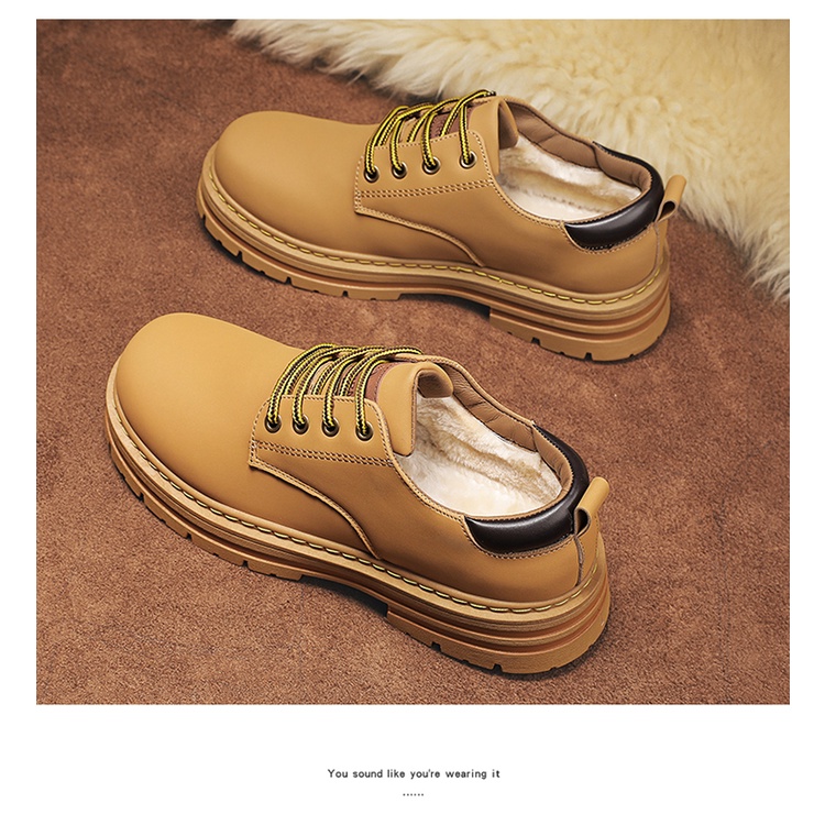 [ZY Martin boots Martin] Giày Bốt Nam. Giày Bốt Lót Len Cashmere Chống Thấm Nước Thời Trang Giày Boot Phong Cách Trẻ Trung Cá Tính Dành Cho Nam Giày Boot Phong Cách Trẻ Trung Cá Tính Dành Cho Nam Áo Mưa Chống Thấm Nước Tiện Dụng Dép Quai Ngang Chống Trượt