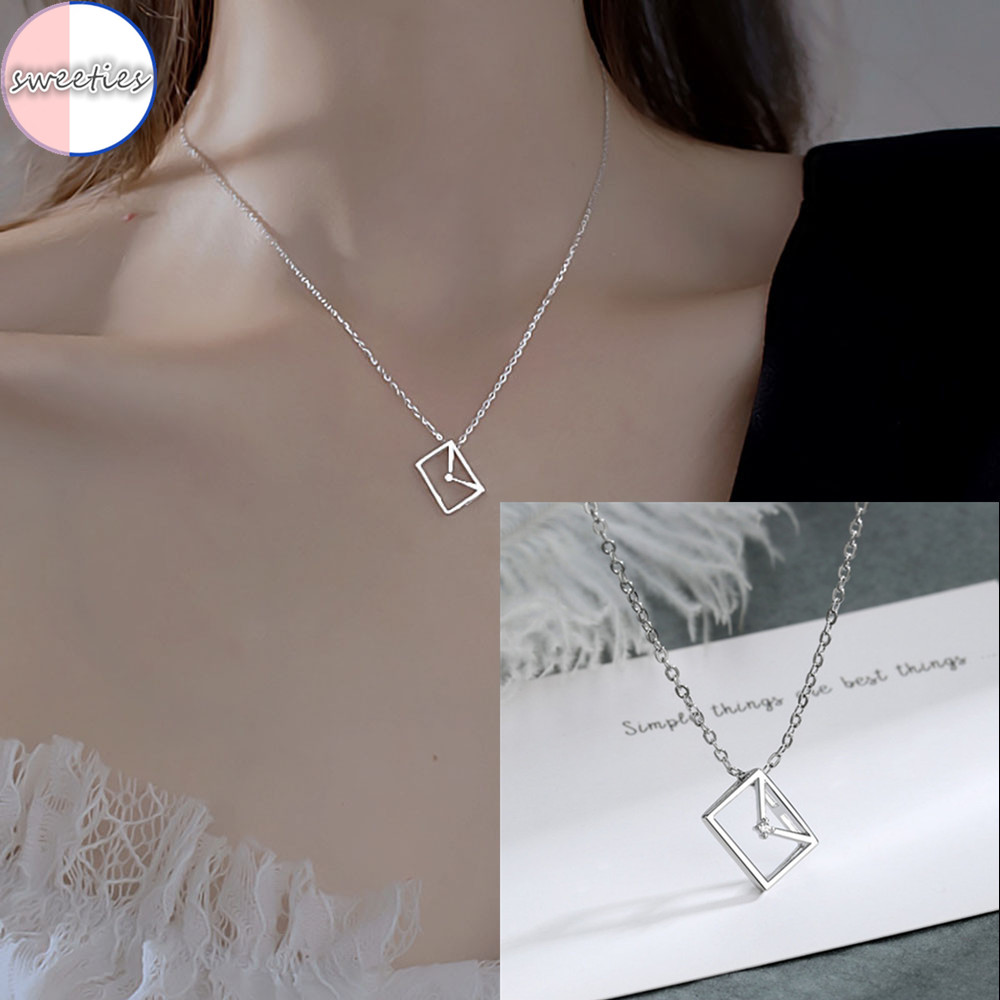 Dây chuyền hợp kim mặt hình phong bì thư đính đá thời trang cho nữ
