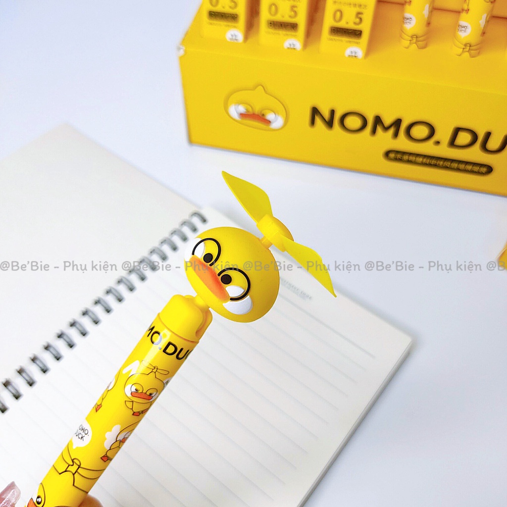 [BP500] Bút bi nước in hình vịt có quạt xinh xắn, Bút bi mực nước Nomo Duck - BeBie Phụ kiện