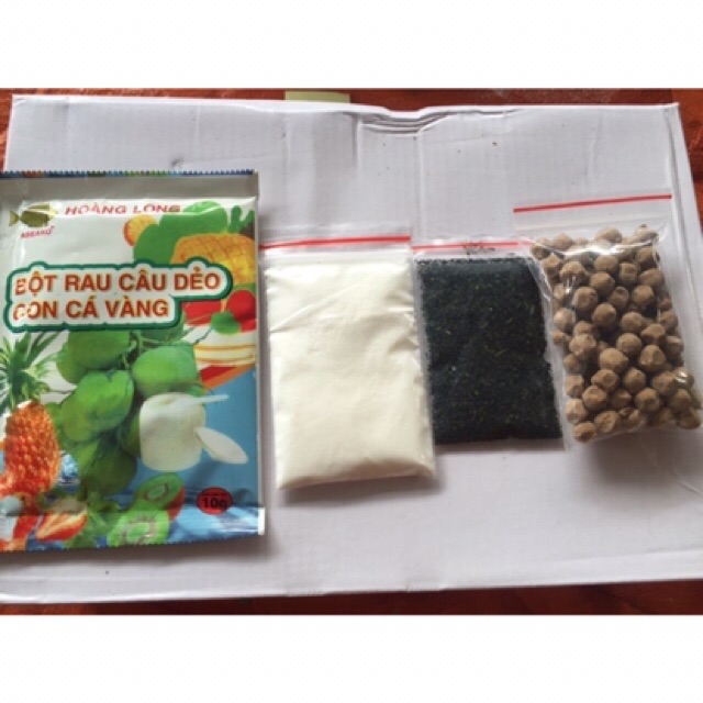 Sét nguyên liệu làm trà thái đầy đủ - kem béo - trà thái - bột rau câu Gói to