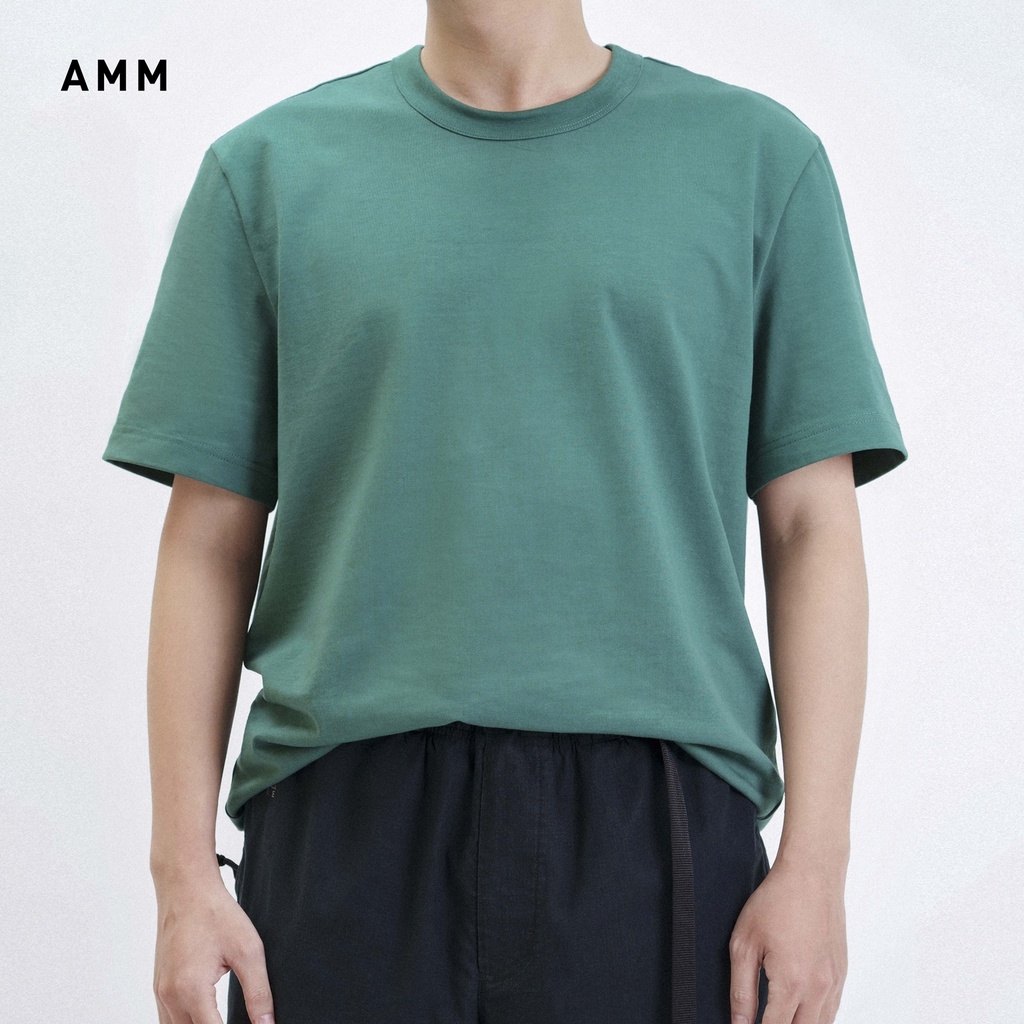 AMM Áo Phông Nam Dáng Hộp 100% Cotton