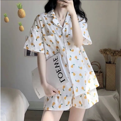 Bộ Pijama đùi Kate thái Nữ Siêu Hott, bộ ngủ mặc nhà cộc tay Siêu thoáng mát cực kì dễ thương cho mùa hè.