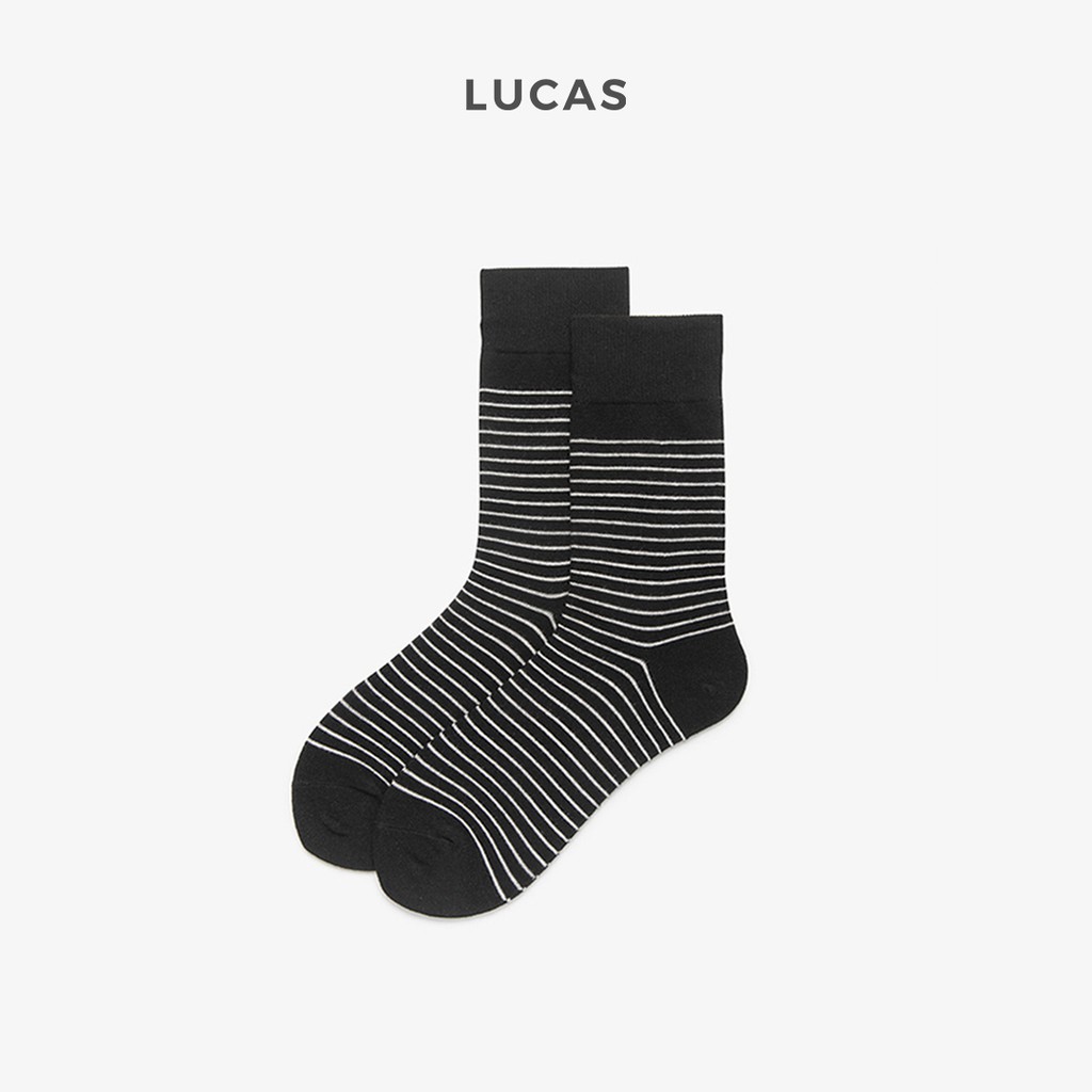 Tất cổ cao LUCAS kẻ sọc đen trắng