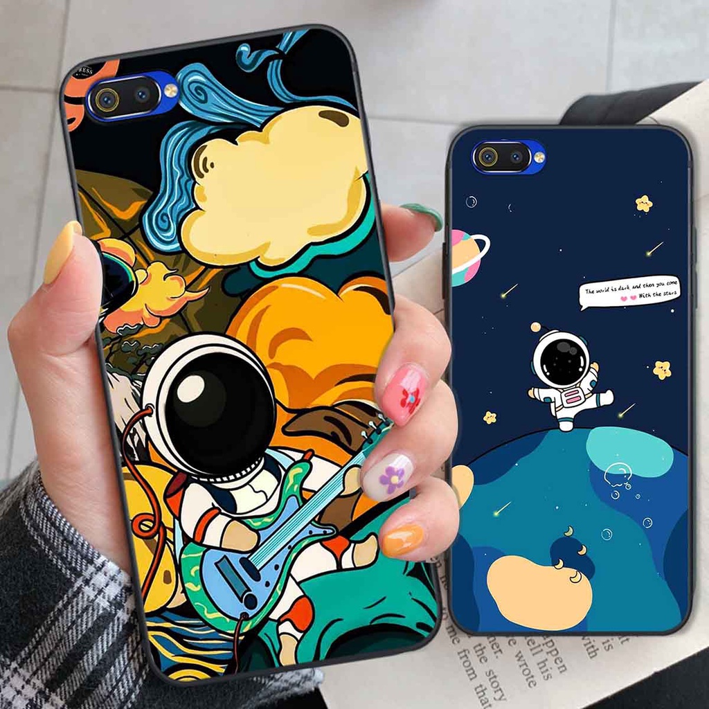 Ốp Realme C1 / C2 in hình vũ trụ, phi hành gia bầu trời cute dễ thương
