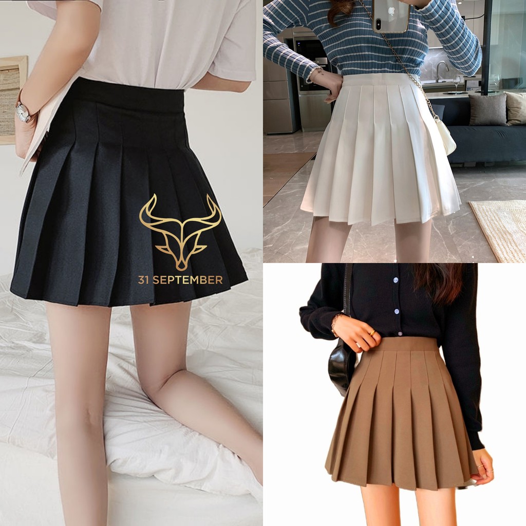 Chân váy tennis lưng cao xếp ly, chân váy ngắn xếp ly dáng xòe 31 September mã CV01