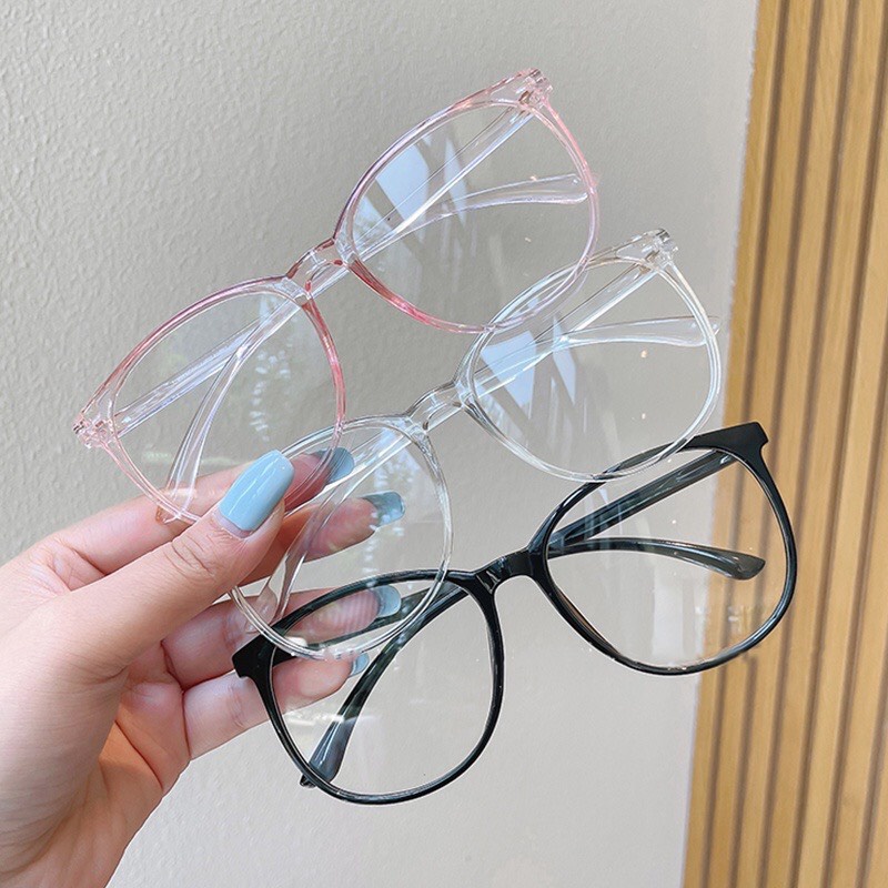 Gọng kính cận Unisex thời trang ABICA mắt tròn khổ lớn đeo chống bụi lắp cận dễ dàng phong cách Hàn Quốc đẹp giá rẻ 068