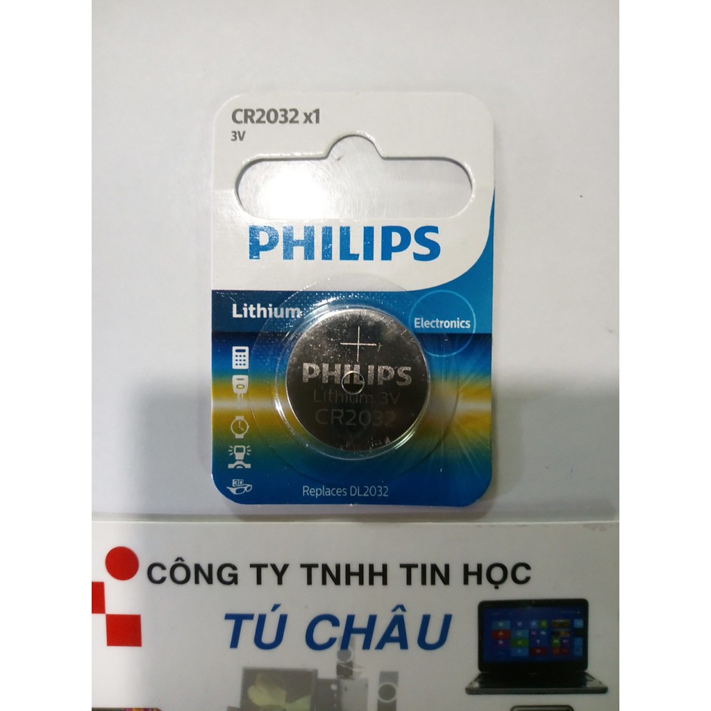 Pin Minicell Philips Lithium CR2032 - 3V: Vĩ 1 Viên