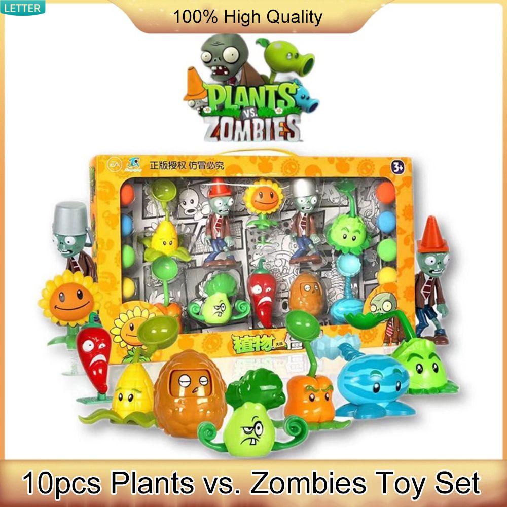 Set 10 Mô Hình Đồ Chơi Plants VS Zombies Bằng Silicon Mềm Dành Cho Bé Trai
