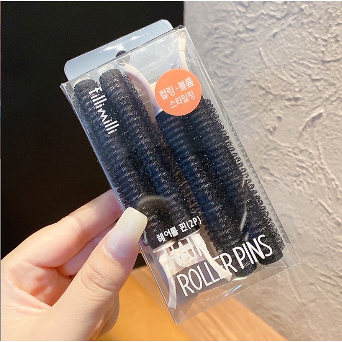 Hôp 2 chiếc kẹp mút uốn phồng chân tóc Hàn Quốc BAG U KMU2