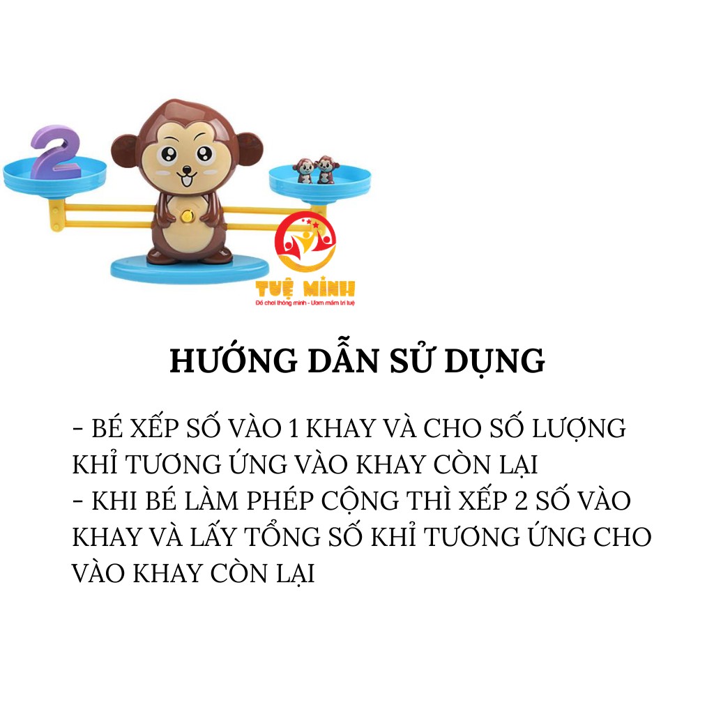 Bộ Đồ Chơi Khỉ Toán Học Cân Bằng Thông Minh Monkey Balance Cho Bé Học Số Đếm . LG11