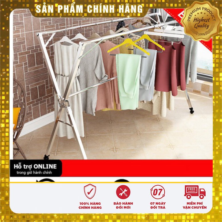 GIÀN PHƠI QUẦN ÁO NHẬT BẢN thông minh chất liệu inox kích thước 1m6 và 2m4 có thể gấp gọn bảo hành 12 tháng