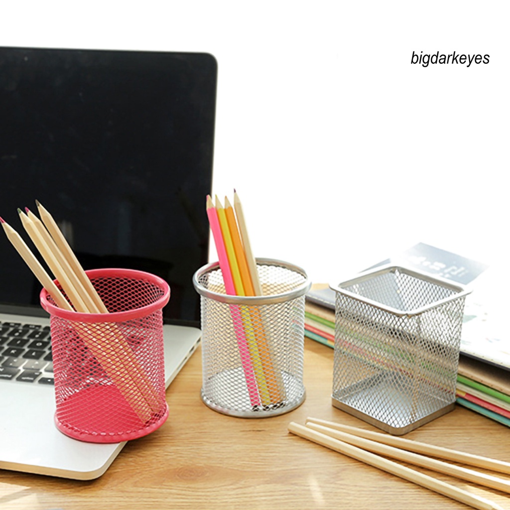 Giá Đỡ Bút Bằng Kim Loại Thiết Kế Khoét Rỗng Để Bàn Tiện Dụng