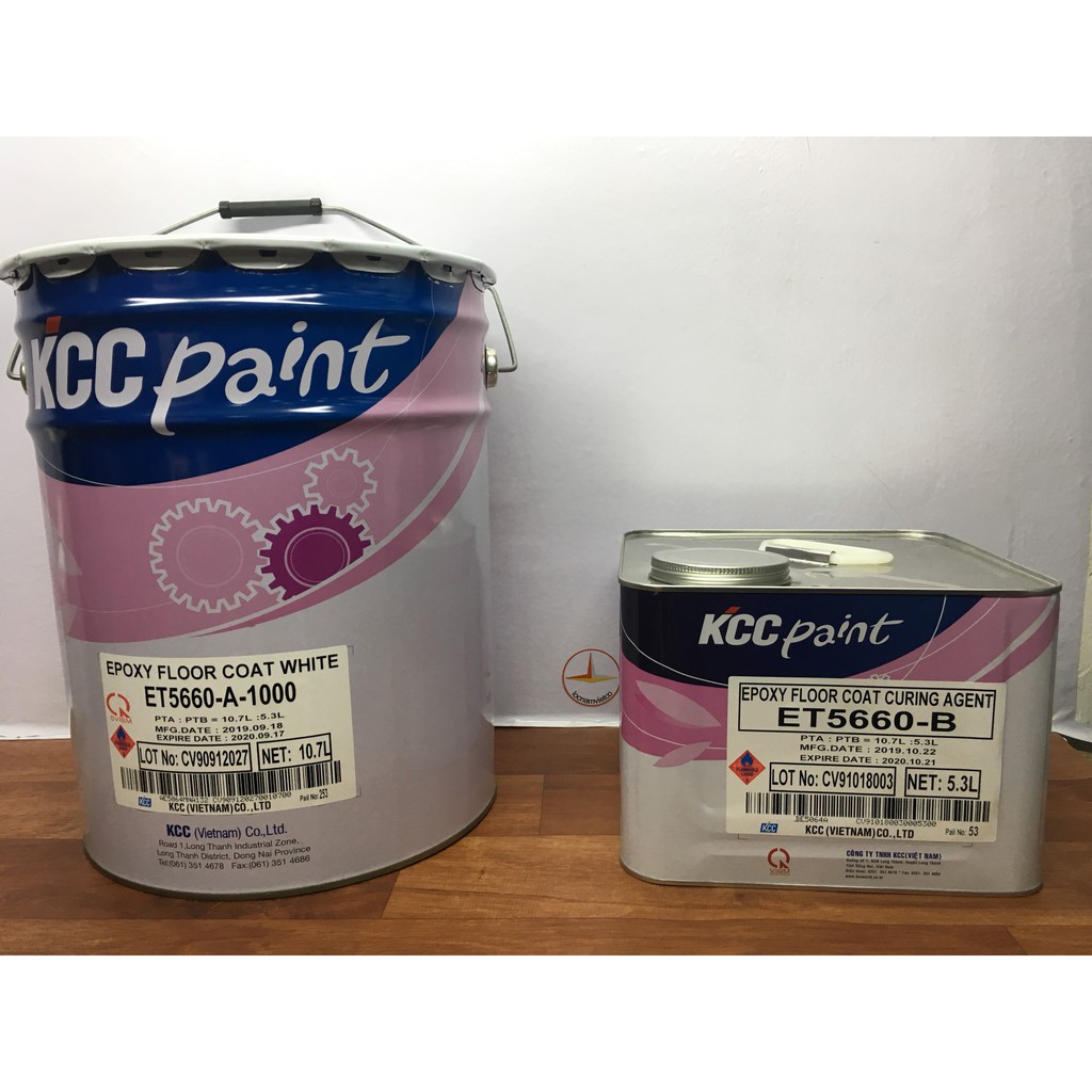 SƠN KCC EPOXY FLOOR COAT WHITE ET5660-1-100 -16L