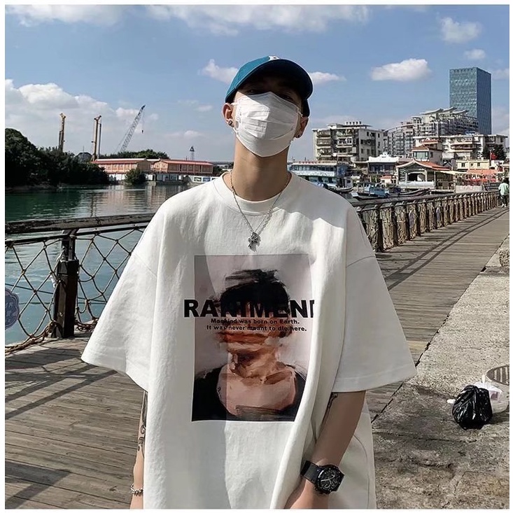 Áo Thun Trơn Tay Ngắn Dáng Rộng In Chữ Đơn Giản Thời Trang Hàn Quốc Trẻ Trung