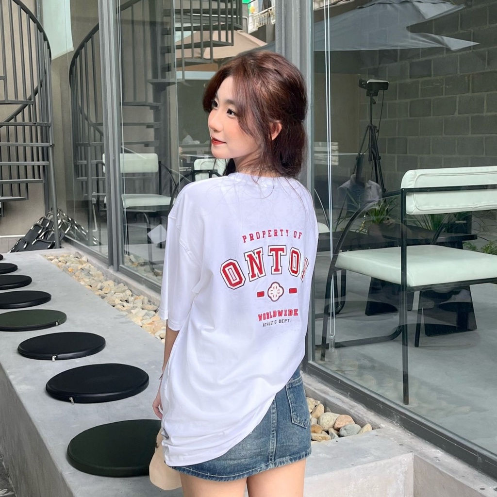 Áo thun tay lỡ nam nữ form rộng local brand ONTOP Tee Athletic Dept - O17-T4