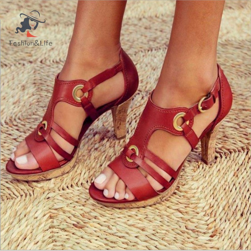 Giày Cao Gót Sandal Nữ Hở Ngón Chống Trượt Mùa Hè