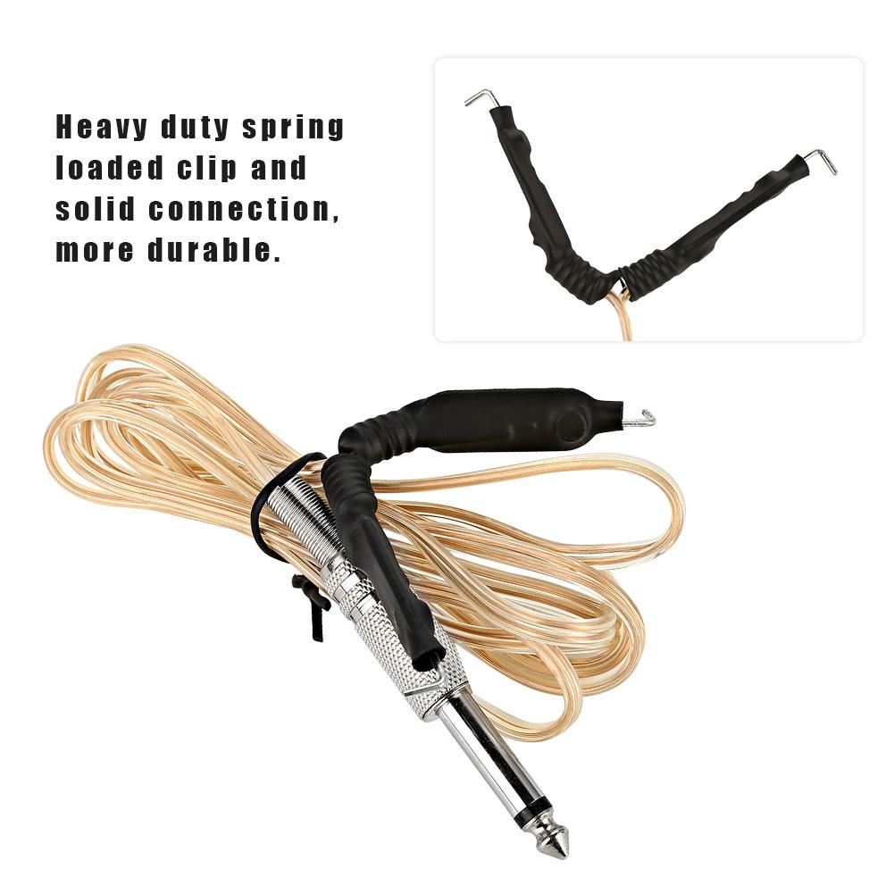 Dây cáp nguồn máy xăm hình bằng silicone trong suốt