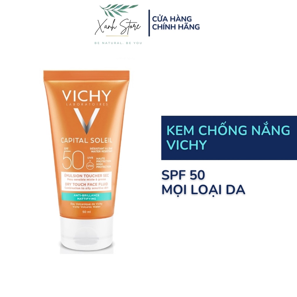 Kem Chống Nắng Vichy Thoáng Nhẹ Không Bóng Dầu - Hàng Chính Hãng Tem Bill Đầy Đủ , Phù Hợp Cho Mọi Loại Da