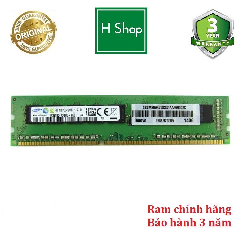[Mã ELMS05 giảm 5% đơn 300k]Ram PC DDR3L 4Gb bus 1600 - 12800s tháo máy, bảo hành 3 năm