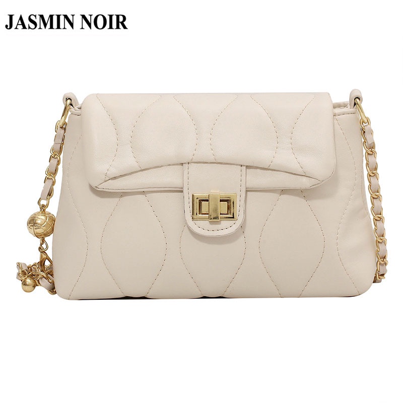 Túi Đeo JASMIN NOIR Chéo Vuông Nhỏ In Họa Tiết Hoa Phối Khóa Thời Trang Cho Nữ