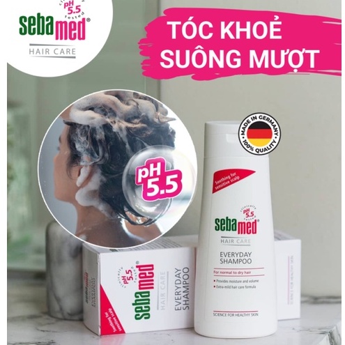 Dầu Gội Dưỡng Tóc SEBAMED pH5.5 Everyday Shampoo Hair Care 200ml