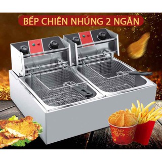 Bếp Chiên Nhúng Bằng Điện 2 Ngăn Giá Rẻ