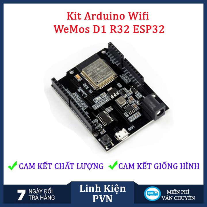 Kit Arduino Wifi WeMos D1 R32 ESP32 4MB BLE