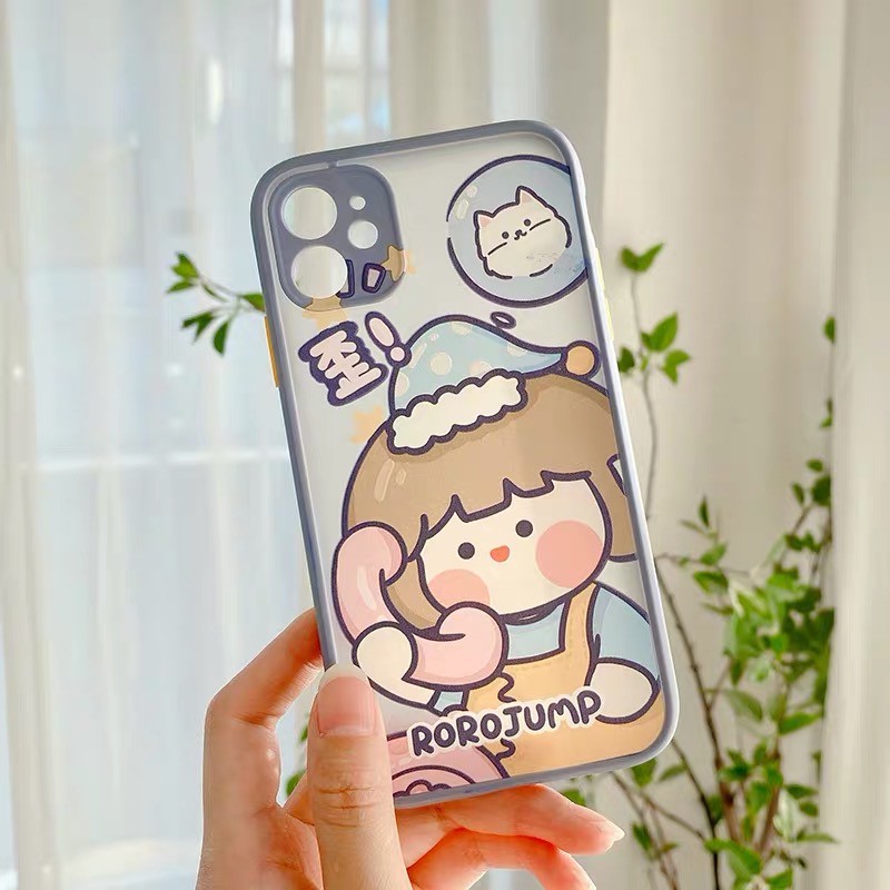 Ốp iPhone bảo vệ camera cô gái ngộ nghĩnh iPhone 7 8 7 Plus 8 Plus X Xs Xr XsMax iPhone 11 11 Pro 11 Promax Cú Mèo Case | BigBuy360 - bigbuy360.vn