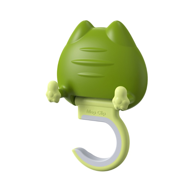 Móc Treo Cây Lau Nhà Hình Mèo Dễ Thương Dán Tường Không Cần Khoan