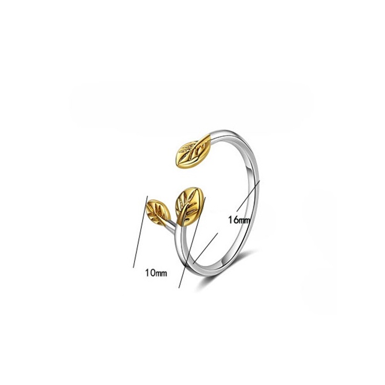 Nhẫn thời trang nữ hình chiếc lá  bạc S925 nhỏ xinh - N94