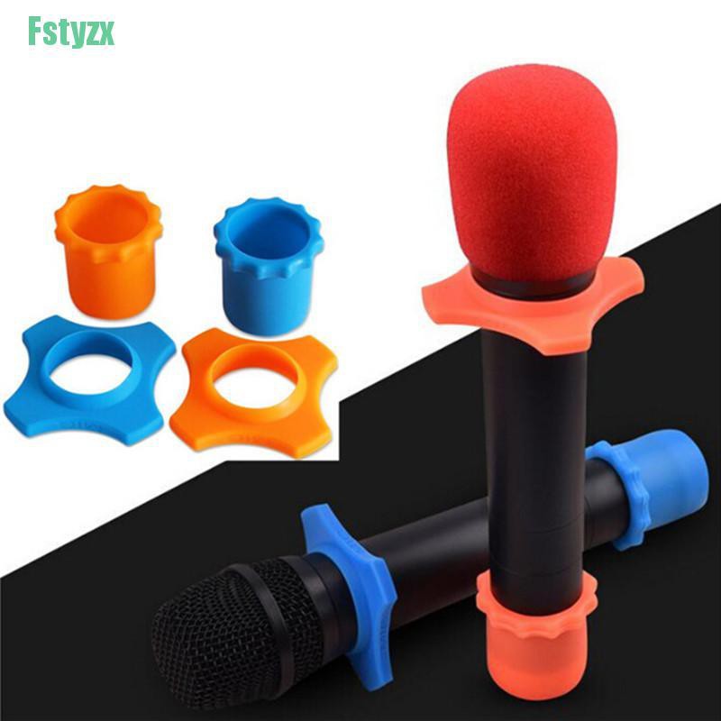 fstyzx Anti-Rolling Microphone Protection Ring Wireless Slip Holder Protective Cover