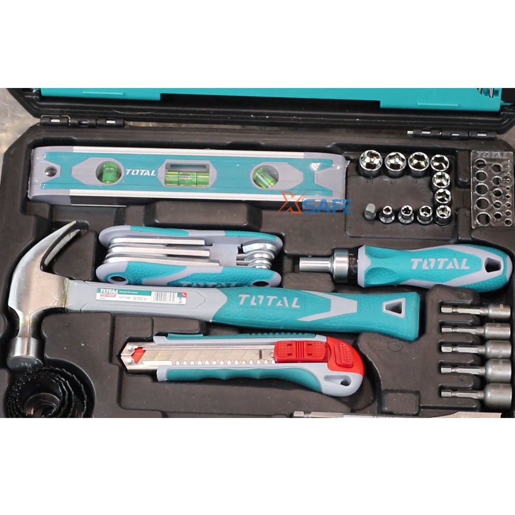 Bộ đồ nghề 120 chi tiết TOTAL THKTAC01120 hợp kim cứng cáp, phủ lớp chống gỉ sét, bền chịu nhiệt - chính hãng