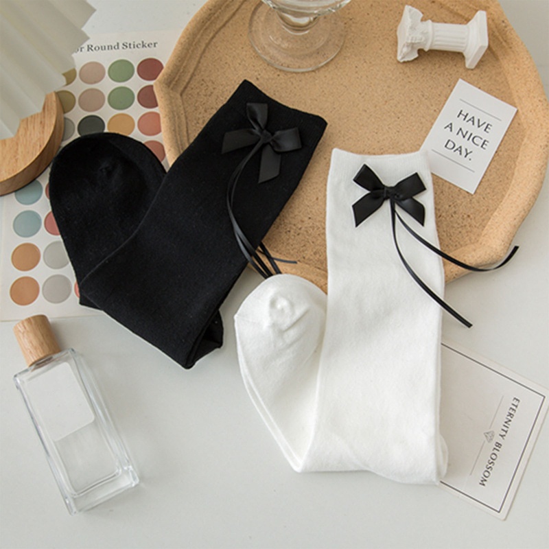 XIXI Tất Đùi Cotton Đính Nơ Thời Trang Cho Nữ