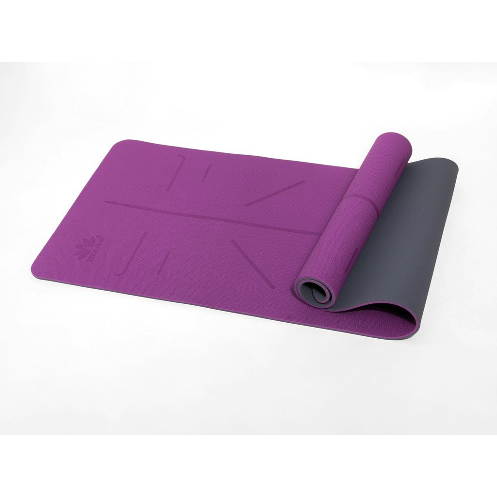 Thảm yoga định tuyến Zera Mat 6mm chất liệu cao su non, 2 lớp dày dặn, bám sàn, chống trượt
