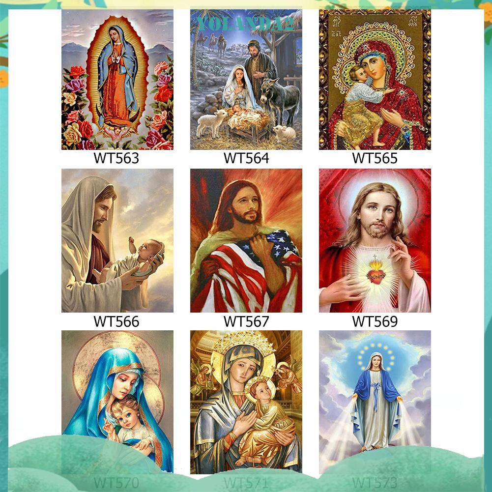 Tranh đính kim cương nhân tạo 5D hình tôn giáo DIY