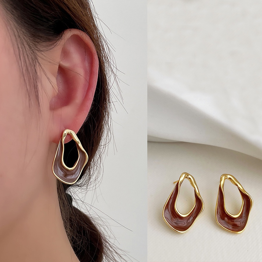 Bông Tai Mạ Bạc 925 Đính Đá Phong Cách Hàn Quốc