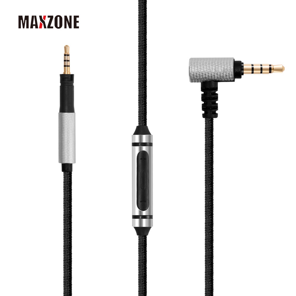 MAXZONE Nâng Cấp Thay Thế Dây Nối Dài Cáp OFC Aux Bện Cho Sennheiser Momentum 3.0 2.0 1.0 3 2 1 HD1 