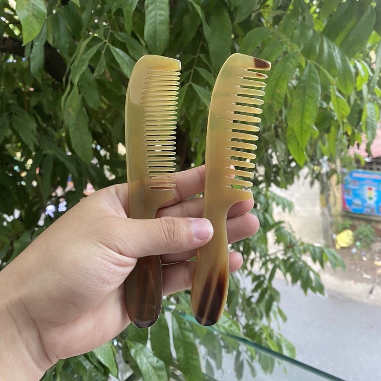 Lược Chải Tóc Bằng Nhựa Tự Nhiên, Lược Mini Bỏ Túi Răng Thưa Chống Tĩnh Điện Gỡ Rối