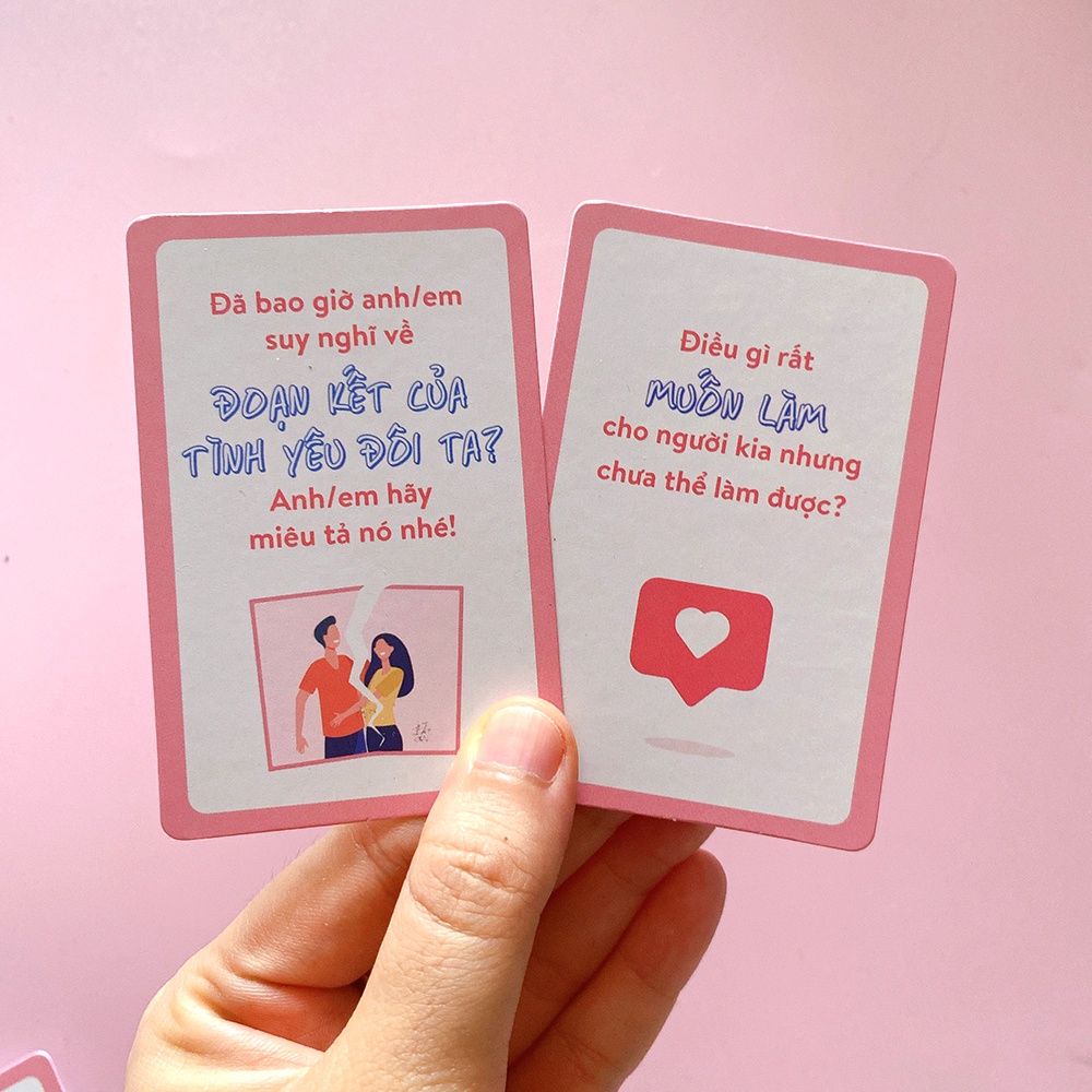 Bộ Bài Cặp Đôi Tình Yêu Our Memories Kết Nối Và Thấu Hiểu Đối Phương Card Game Dành Cho Cặp Đôi Yêu Nhau OURMMORI