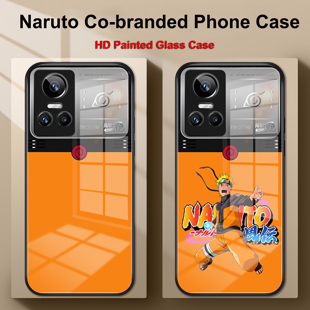 Ốp Điện Thoại Kính Viền Silicon Dẻo Họa Tiết Hoạt Hình Naruto Cho Realme GT Neo3 Realme GT Neo 3 OPPO Realme GT Neo 3 5G