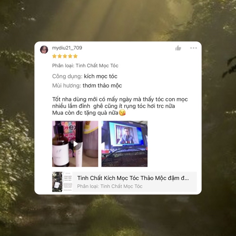Tinh Chất Kích Mọc Tóc Thảo Mộc đậm đặc - Giảm Rụng Tơi Phồng Lâu Bết - Dày - Bồng Bềnh | Handmade Thuần Chay @annviee.v