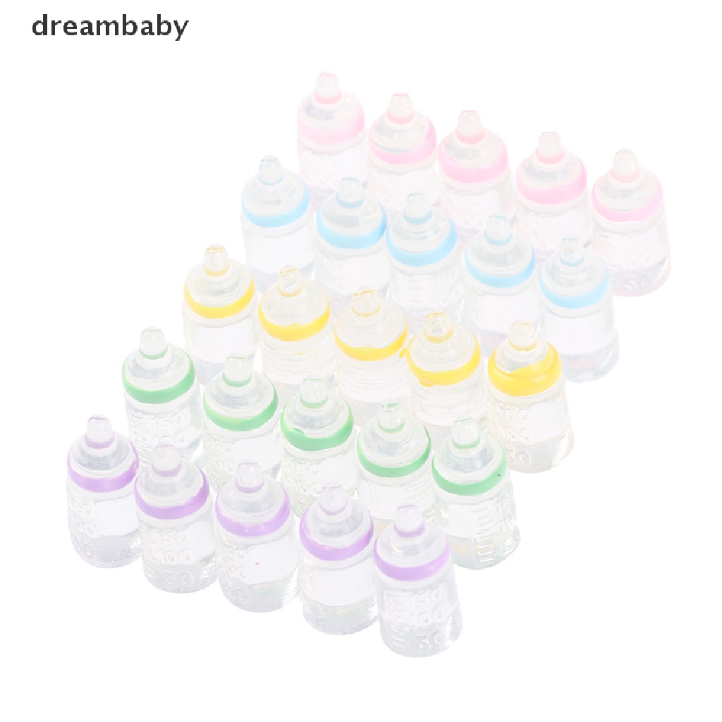 Set 5 Bình Sữa resin Mini Tỉ Lệ 1: 12 Dùng Trang Trí Nhà Búp Bê